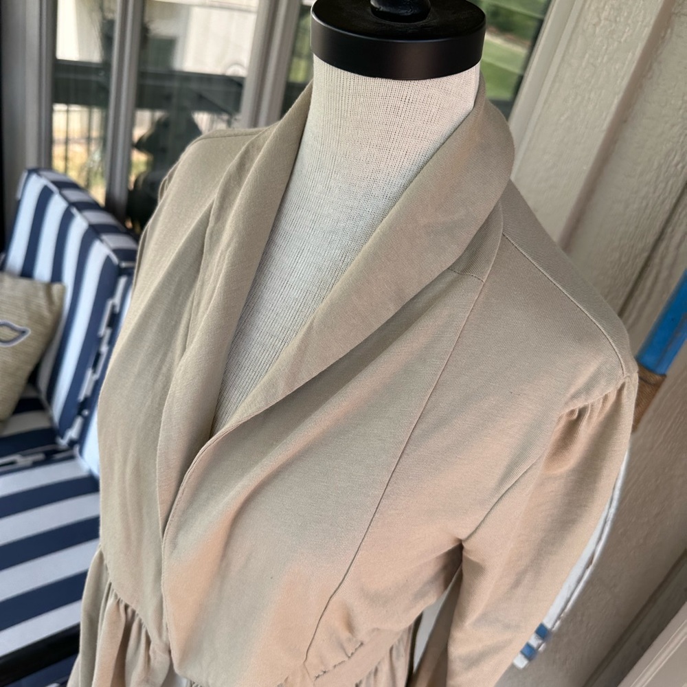 CONVERSE One Star ⭐️ Ladies Tan Belted Shawl Collar Wrap Cardigan - Sz SML